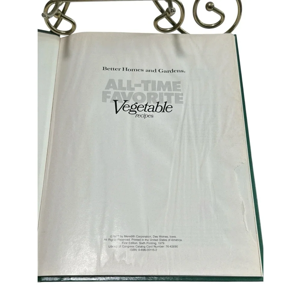 Better Homes and Gardens All-Time Favorite Vegetable Recipes 1977 Vintage Book